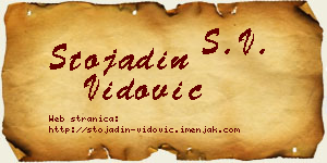 Stojadin Vidović vizit kartica